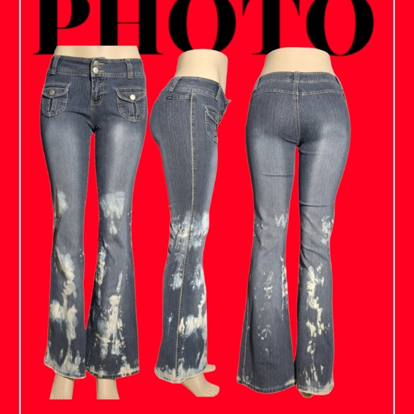 Angels Designer Flare Die Blue Jeans Size 7. - Picture 2 of 16